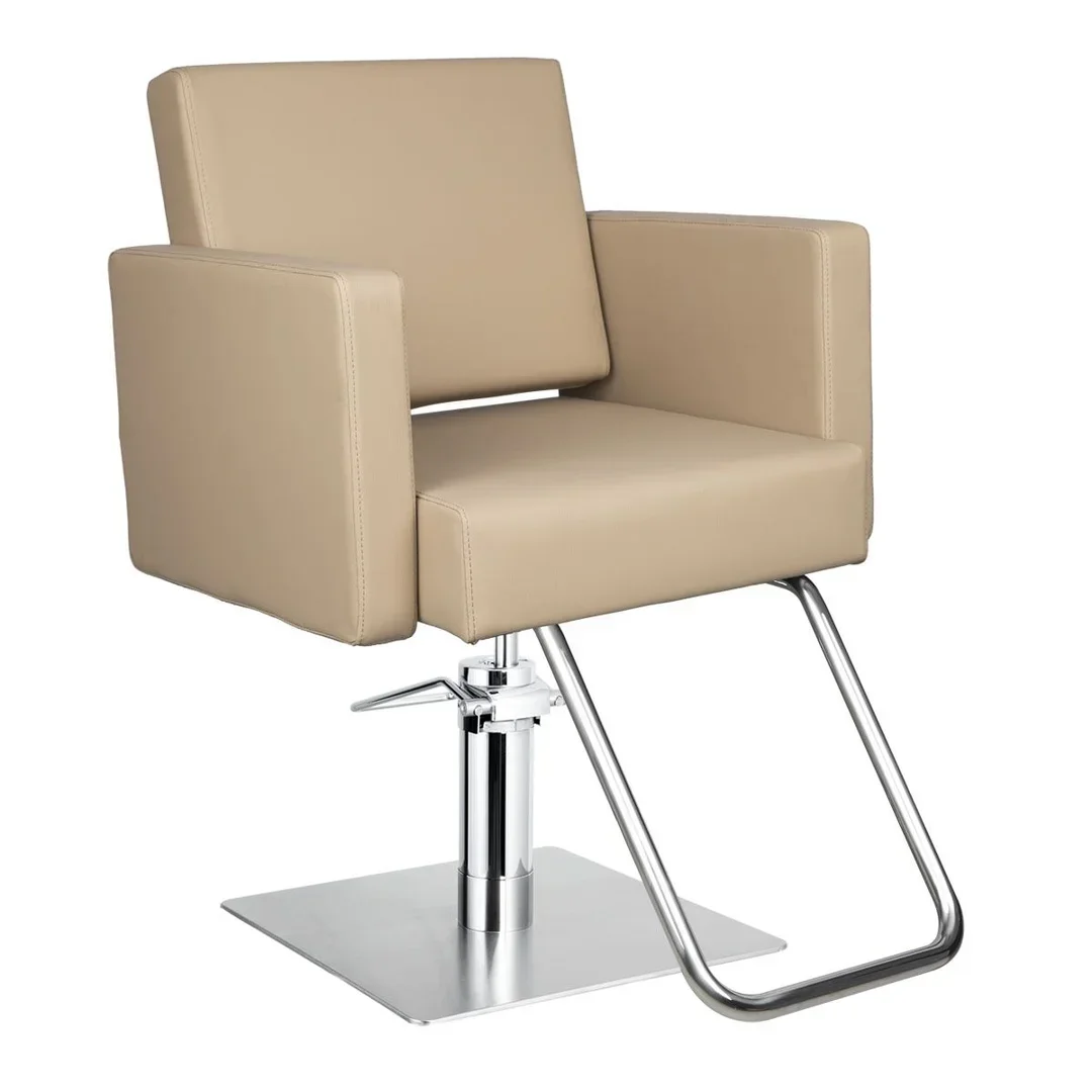 Modern Hair Cutting Chair Silver Salon Styling Chair with Rhinestone Styling Chair Beauty Salon