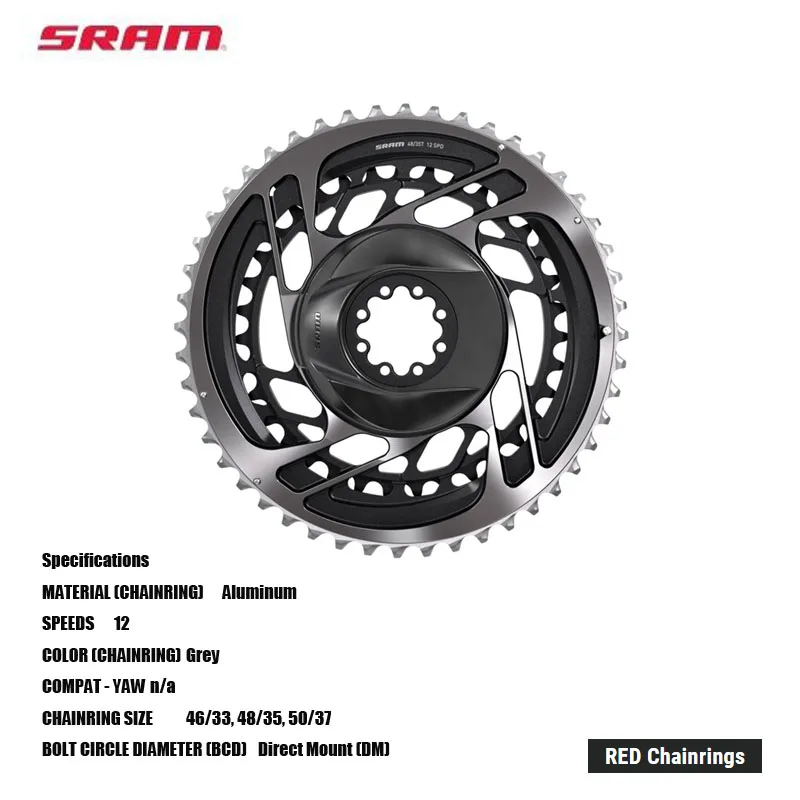 SRAM RED Chainrings New tooth profiles for improved wear 46/33, 48/35, 50/37 MTB & Road bicycle acesssories cycling