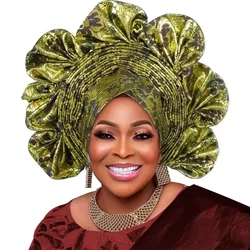 African Wedding Party Headtie for Women 2025 Fashion African Evening Caps African Turbans for Women Hats Outfits