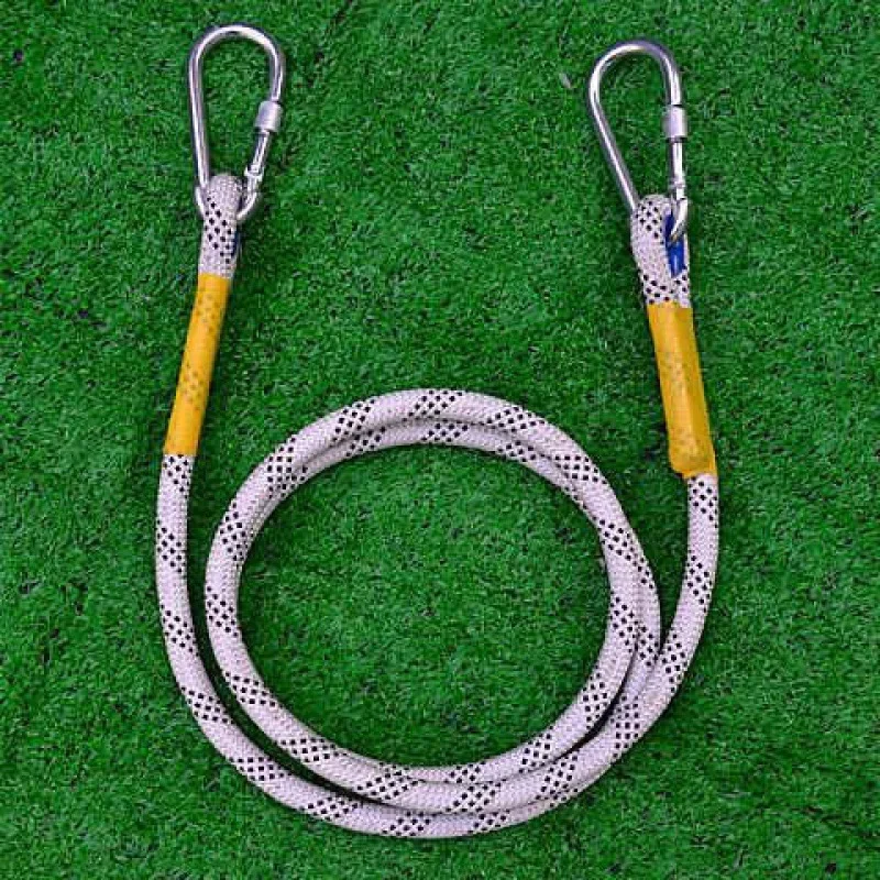 Carabiner Outdoor Safety Elastic  Parachute Rope Stainless Steel Hook Water Rope Bungee High Altitude Work Nylon Safety Rope