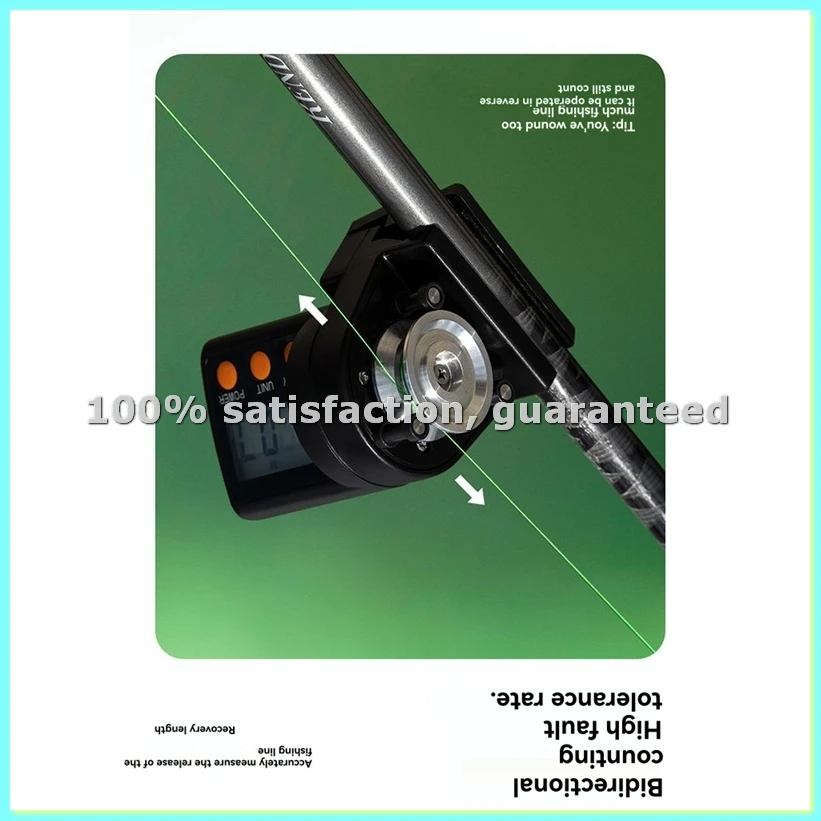Electronic Fishing Line Meter Roller Type Lure Portable Reel Fishing Reel Fish Line Reel Meter Meter Measuring Device-ANKL