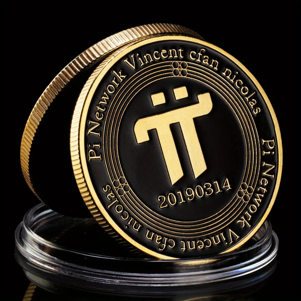 Pi Network Vincent Cfan Nicolas Collectible Golden Plated Souvenir gift Crypto Coin Commemorative Coin