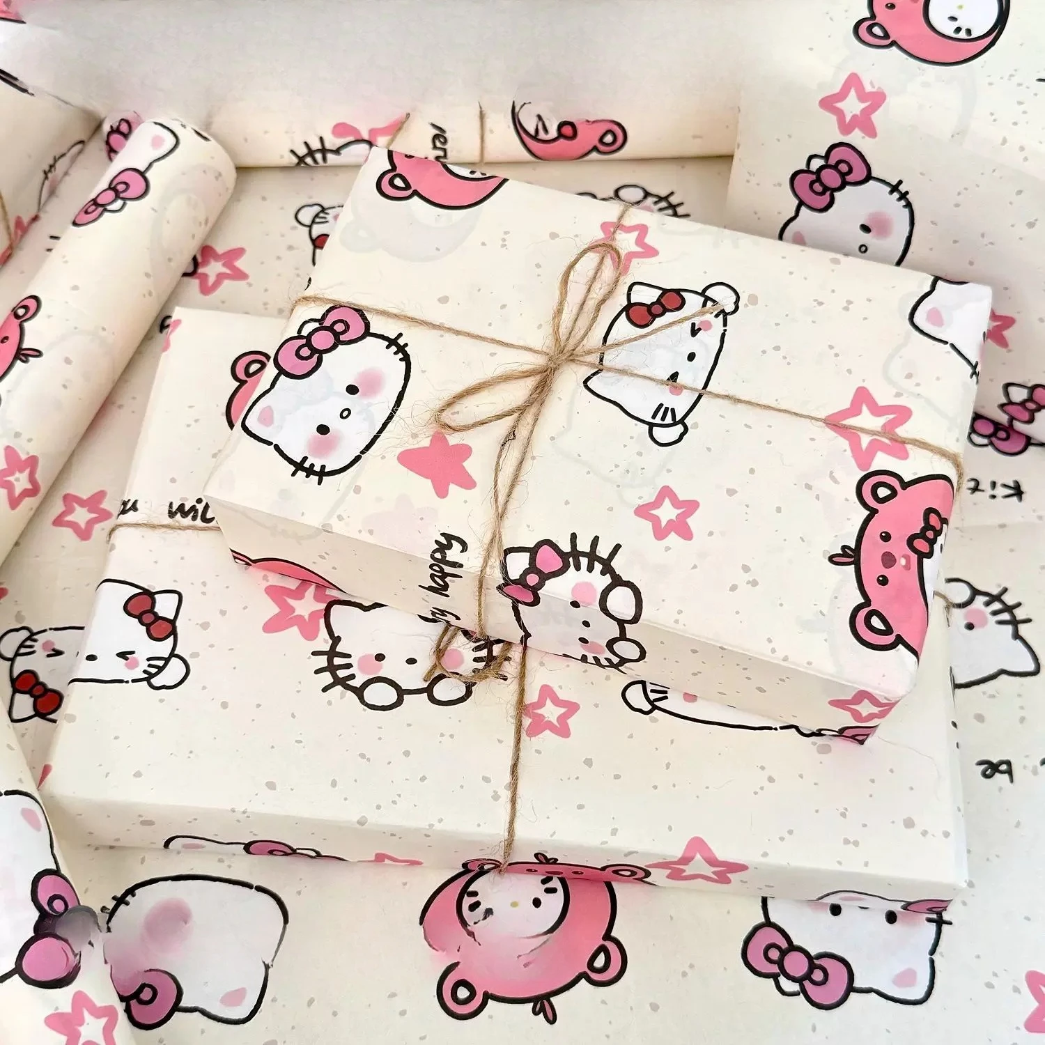 Home Goods Bathroom - 10 stuks Hello Kitty verpakkingspapier Sterverpakkingspapier