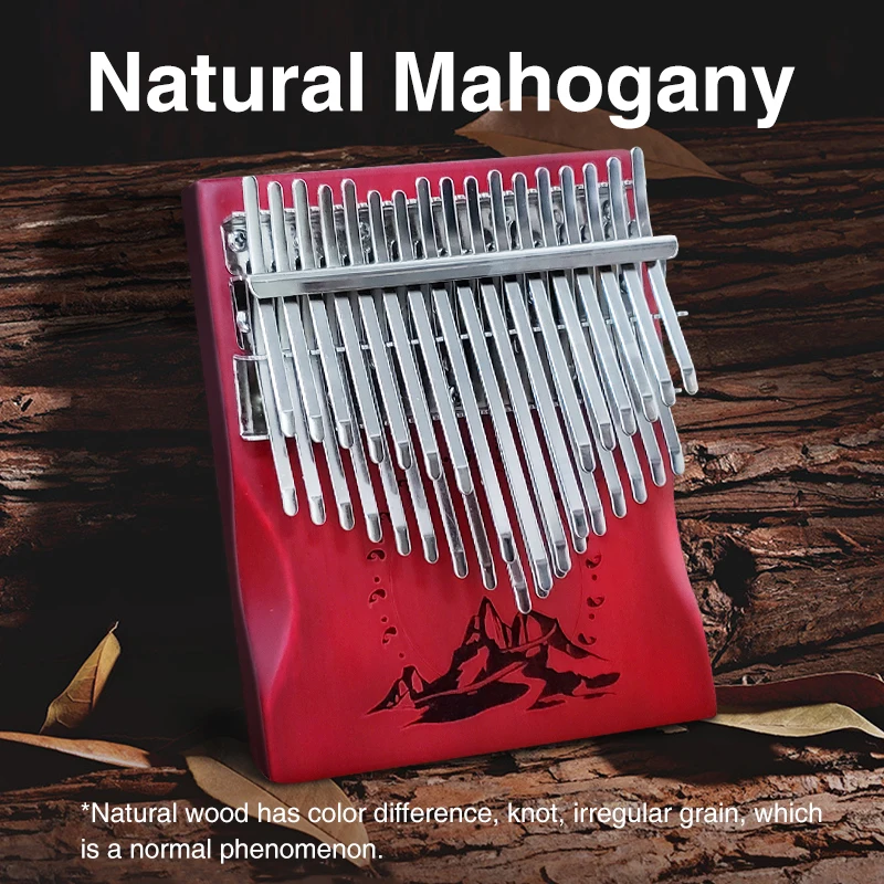 Professionele Kalimba 34 Tone Thumb Piano Mahonie Vintage Massief Houten Vinger Piano Instrument Met Leerboek Voor Beginners