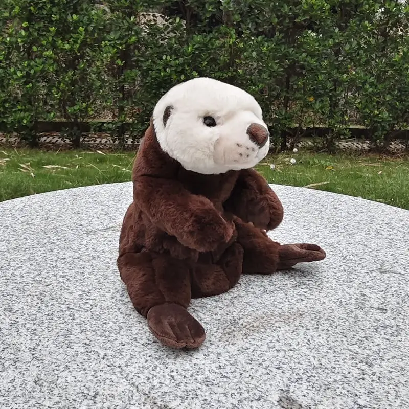 Cute Sea Otter Hand Puppet Toys Large Sea Tiger Gloves Baby Story-telling Plush Dolls Early Education Parent-child Dolls