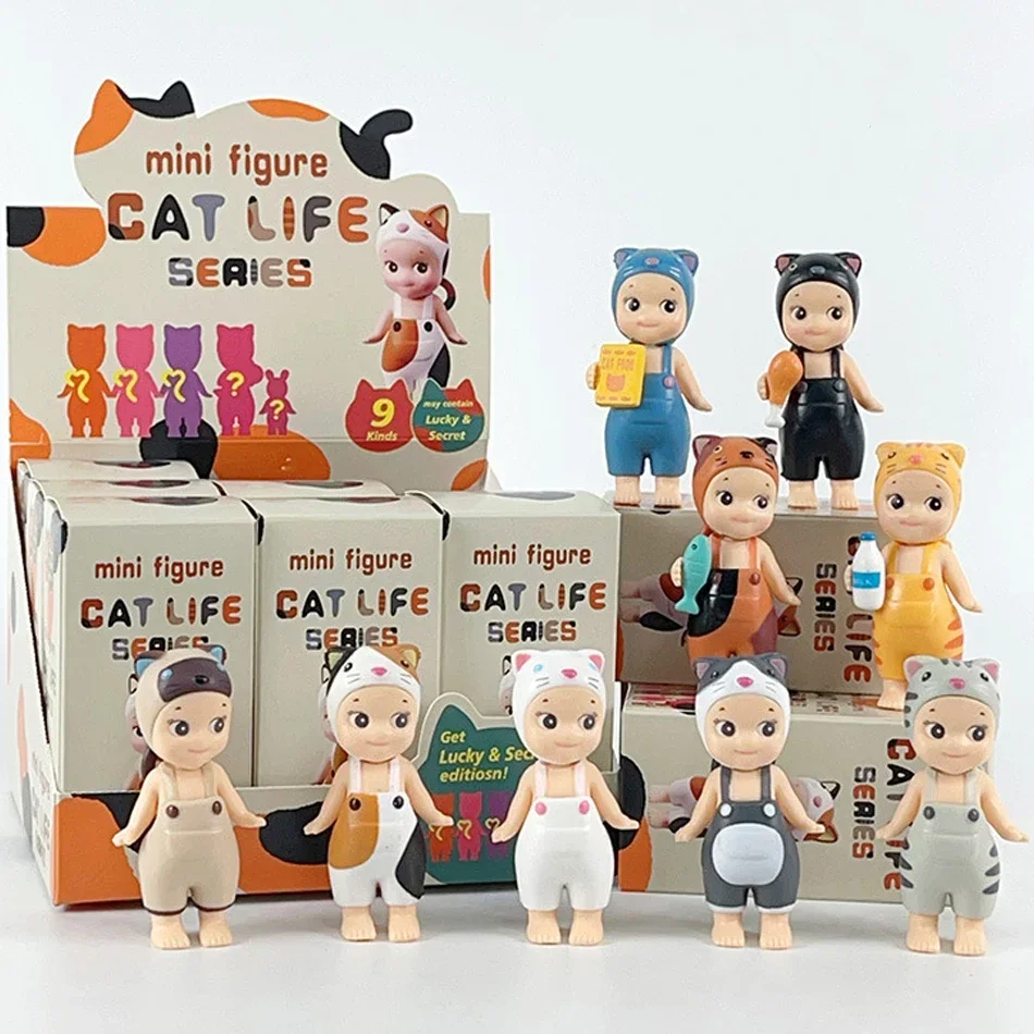 Cat Blind Box Sonny Angel Cats Life Action Figures Toys Ornaments Dolls For Fans Children Christmas Gifts 1Pc Random Send