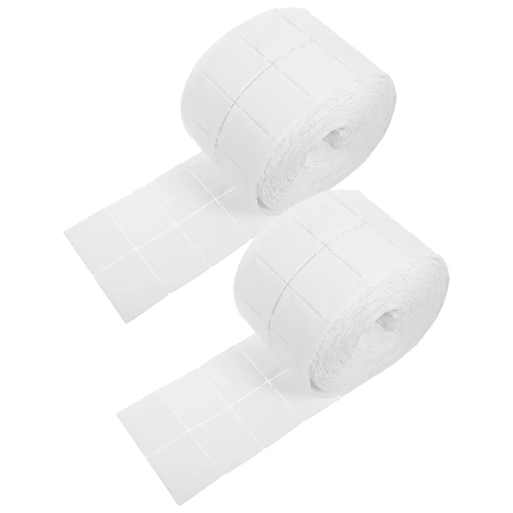 2 لفات مناديل تفريغ ورق غسيل الأظافر المحمولة الناعمة عالية الامتصاص مانيكير مزيل طلاء الأظافر للسفر إلى المنزل