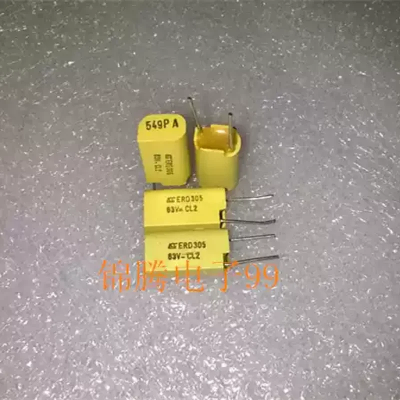 10-100pcs brand new French LCC ERD 549pf 63V CL2 film capacitor with a pin spacing of 5MM