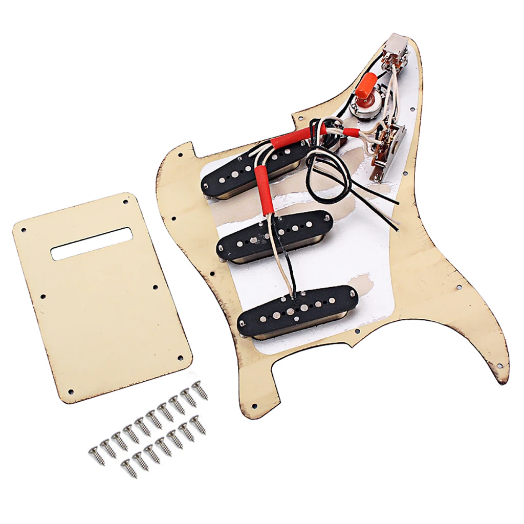 guitar parts  Prewired-Loaded SSS Pickguard Alnico V Pickups for Strat Guitar guitar accessories