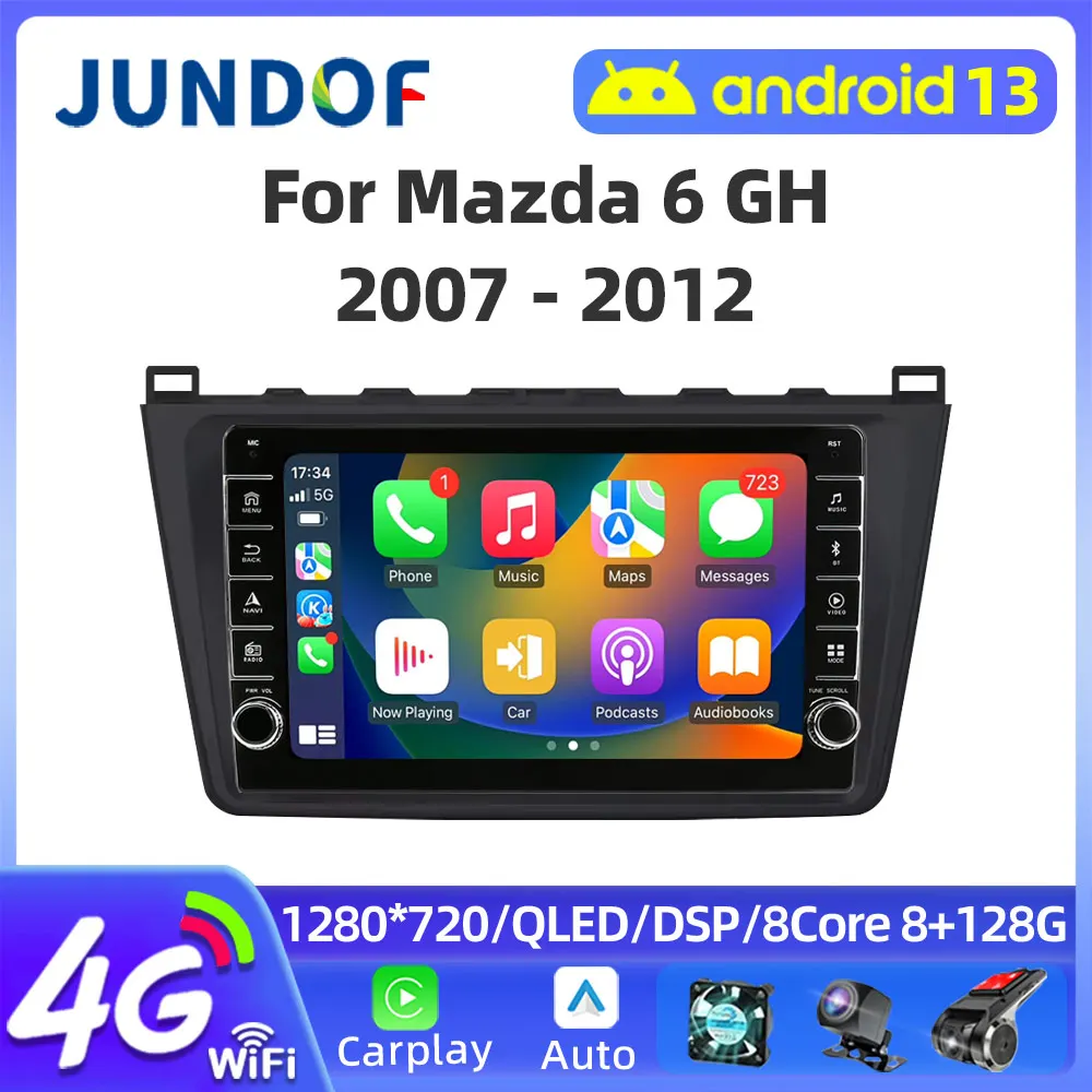 

Android OS radio for Mazda 6 GH 2007 2008 2009 2010 2011 2012 Wireless CarPlay Auto Radio Car Multimedia GPS 4G WIFI