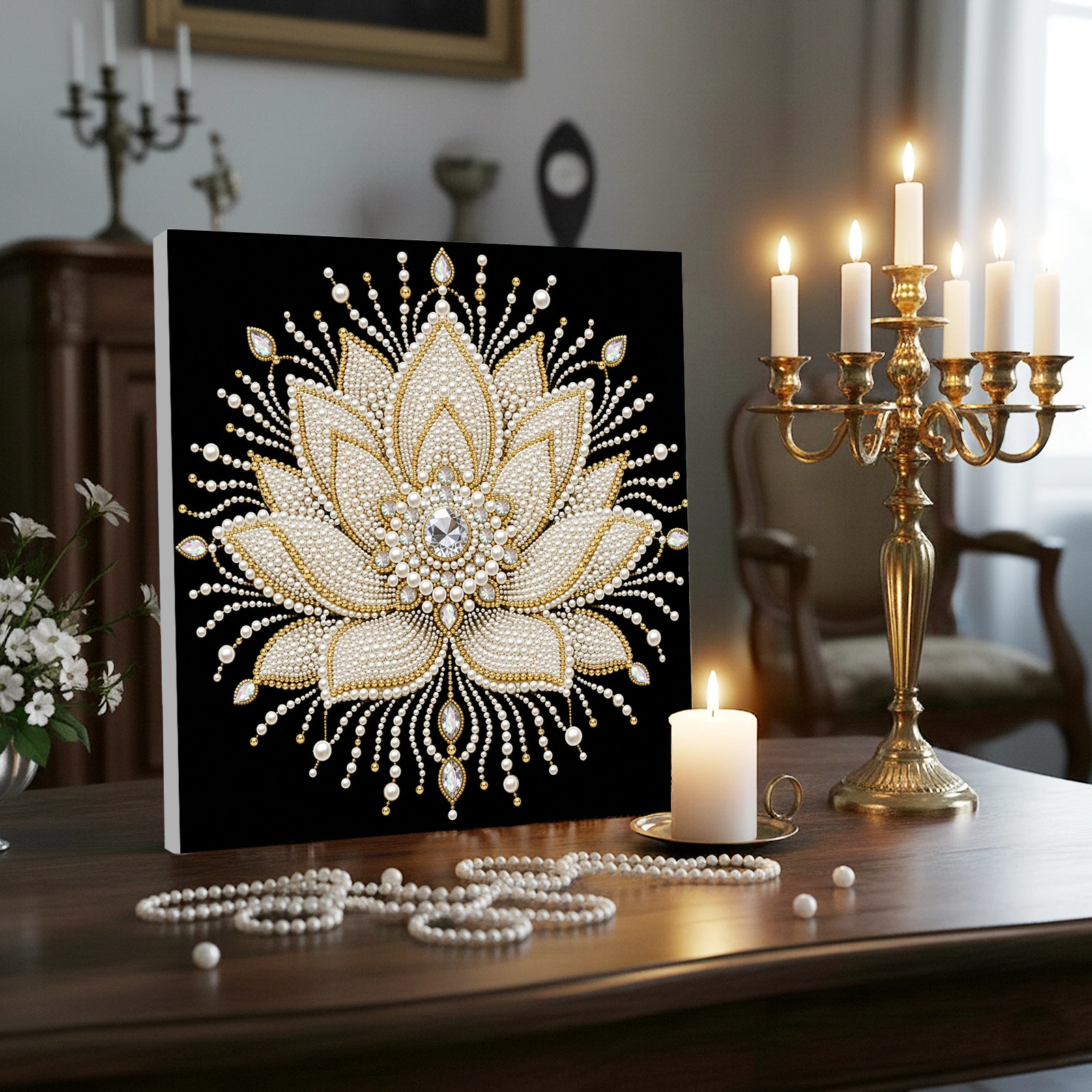 Resin Craft For Beginners - DIY Pearl Painting Kit with Frame
