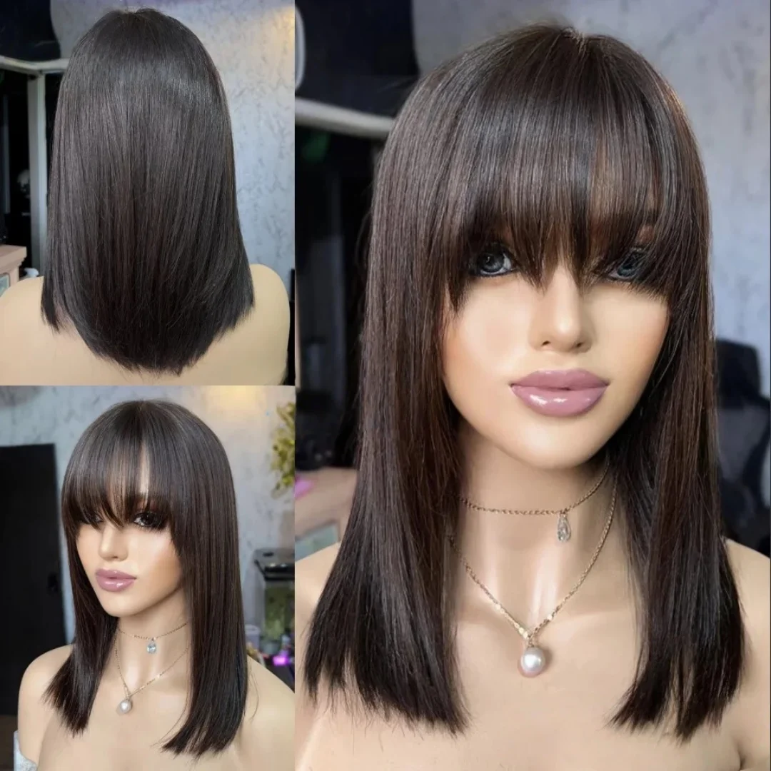 

Black Glueless Soft Long Straight 5x5 Silk Base Jewish Human Hair With BabyHair HD Lace European Hair Preplucked