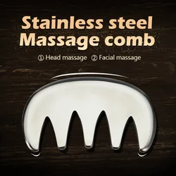 Gua shaGua sha Massage Comb 304 Stainless steel comb Head meridian massager Wide tooth comb Breast scraping Household comb