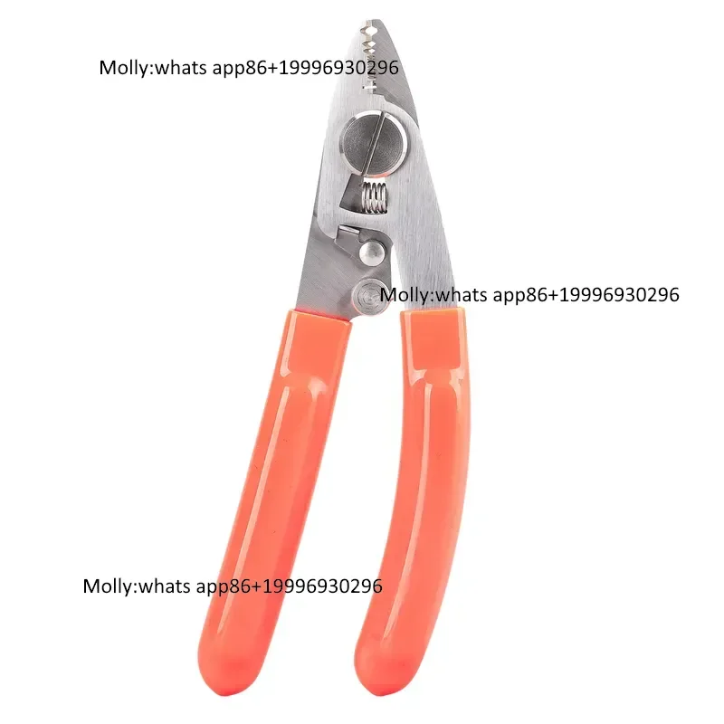 Professional 4-Port Fiber Optic Cable Stripper High-Efficiency Multi-Hole Stripping Pliers for Network Cabling Data Centers
