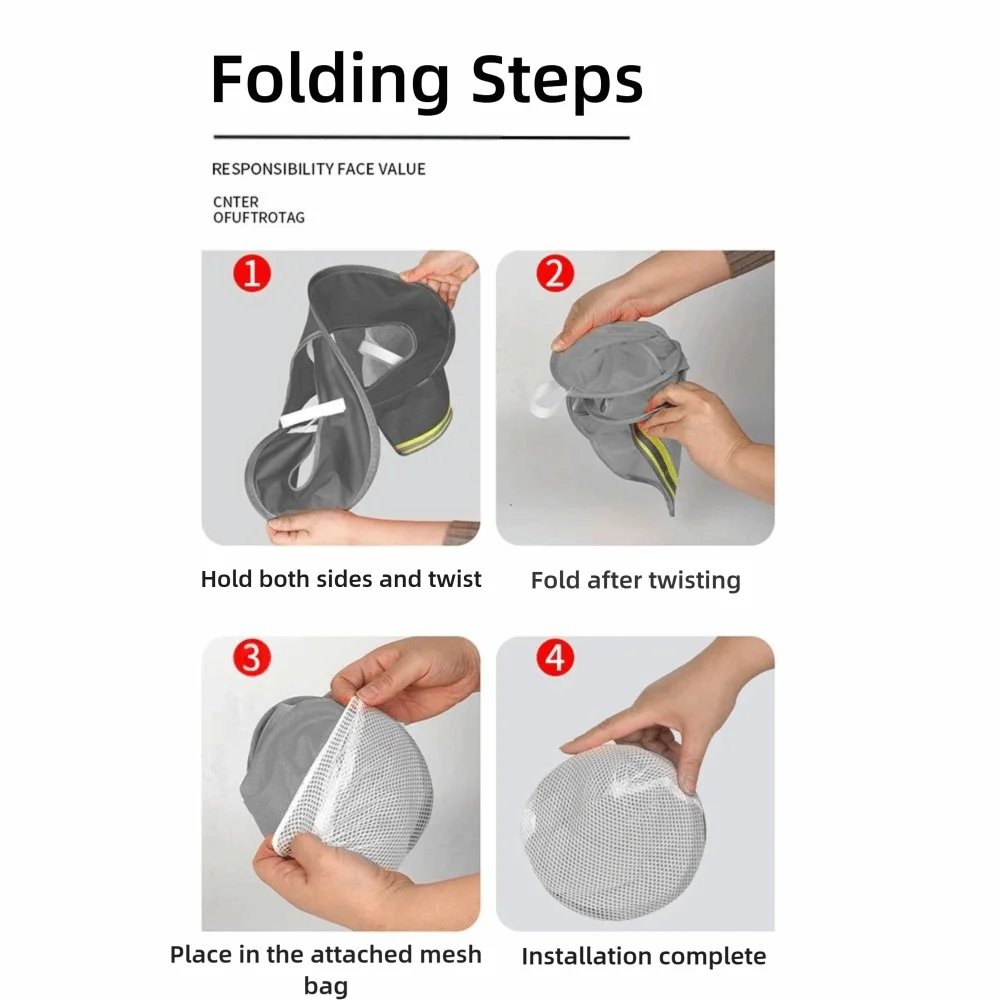 مع قبعة أمان مخططة عاكسة للضوء، قناع قابل للتنفس وقابل للطي للرقبة، مقاوم للشمس، حماية للوجه والرقبة