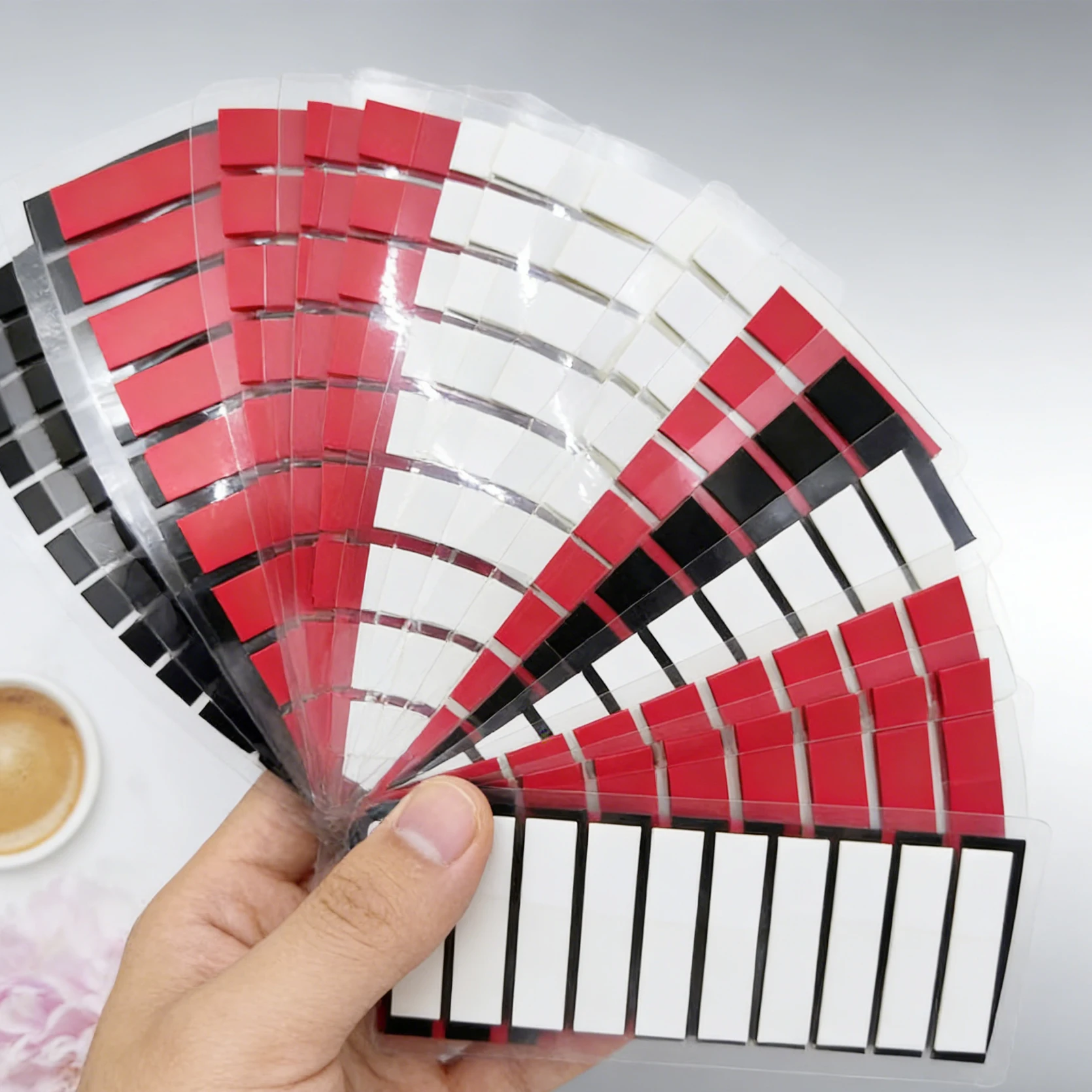 6 Packungen Bunte Indexstreifen, Transparente Selbstklebende Seitenmarkierungen, Beschreibbare Notizzettel für Journaling, Studium & Bürobedarf – Detail 6
