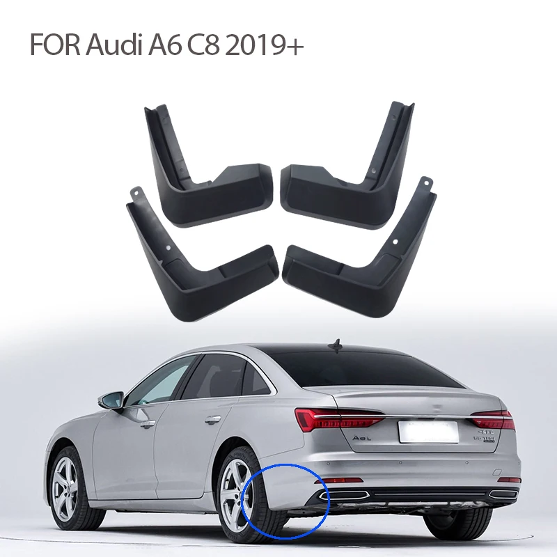 For Audi A6 C8 Saloon 2019 2020 2021 2022 2023 Fender Mud Guard Splash Flaps Mudguard Car Mudflap Mudguards Accessories 4pcs
