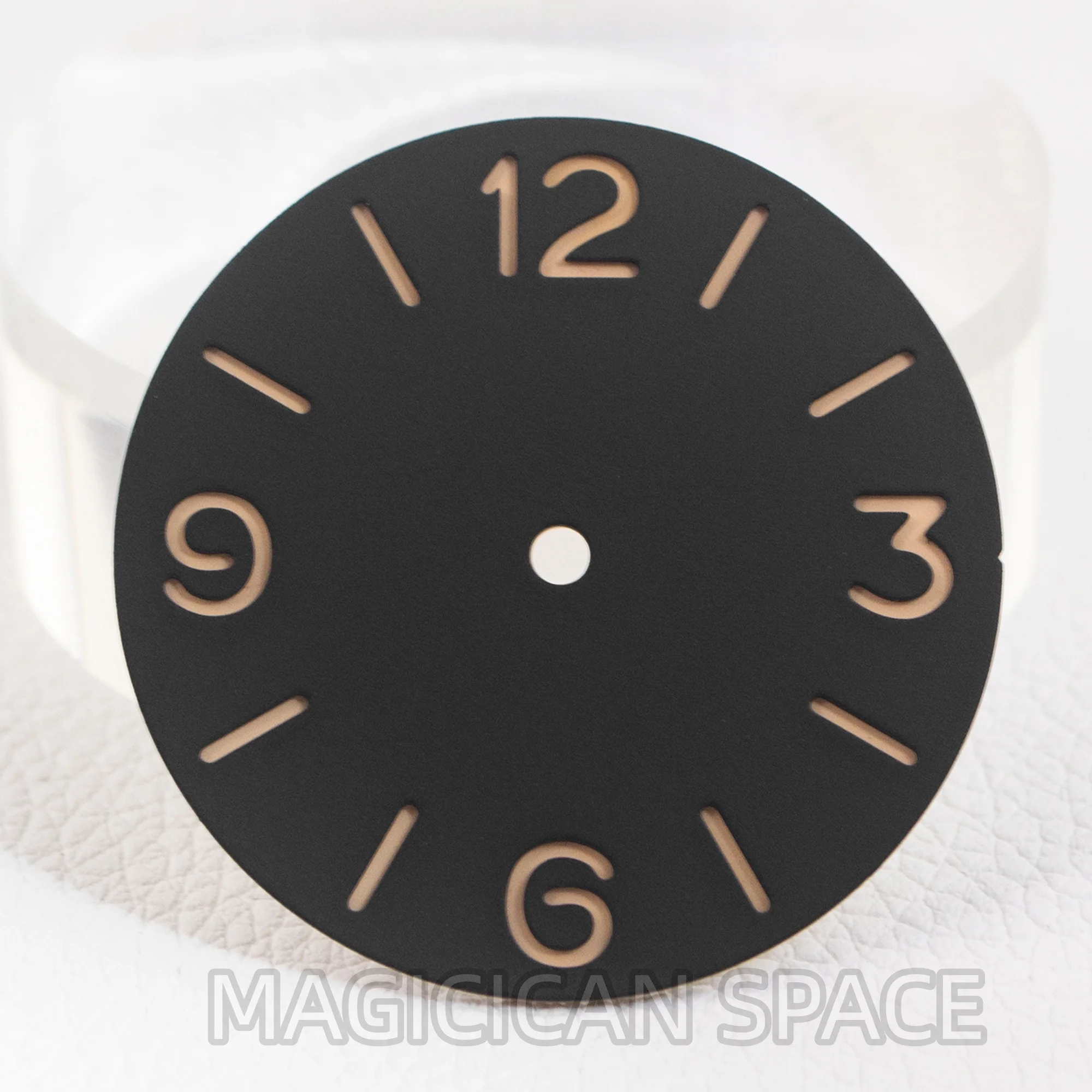 Black 39mm Watch Dial Green Luminous Watch Hands Face For PAM 6152 6154 Case Fit ETA6497 6498 ST3600 3620 Automatic Movement
