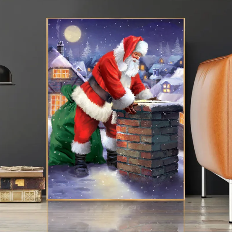 Pittura diamante 5D natale bambini trapano completo diamante mosaico fai da te intarsiato a mano strass ricamo decorazioni per la casa regalo