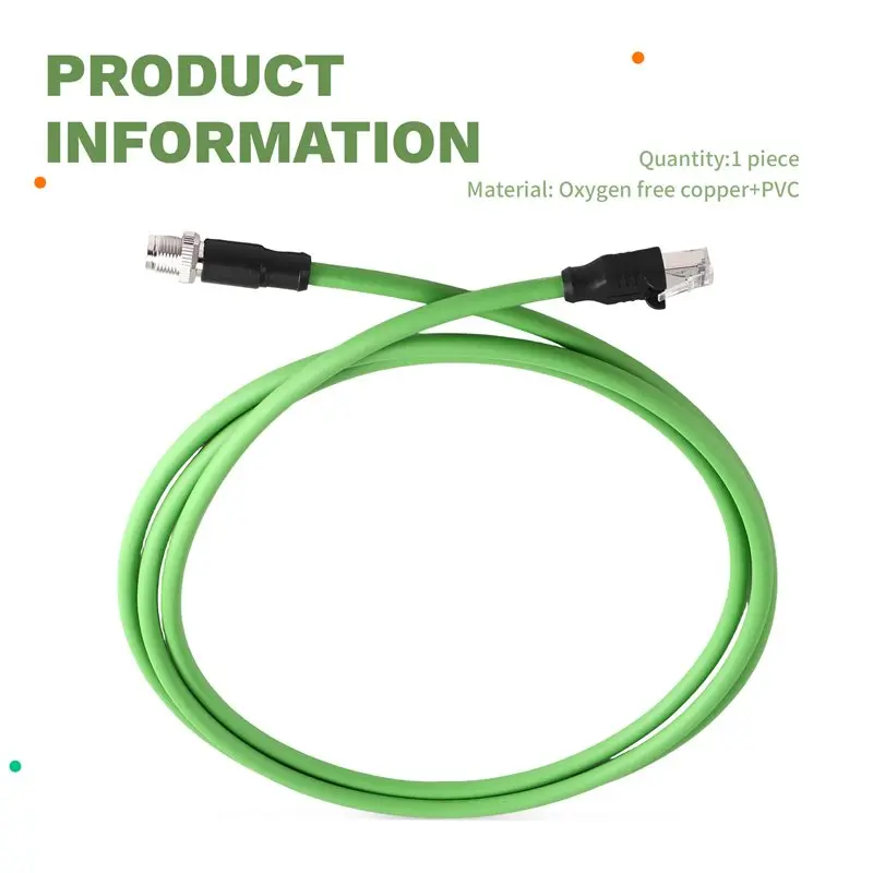 Exquisite-Industrial Connector For M12 X-Shape To RJ45 8Pin 8P X-Type Coding Wire Gigabit Ethernet Data Transmission Network