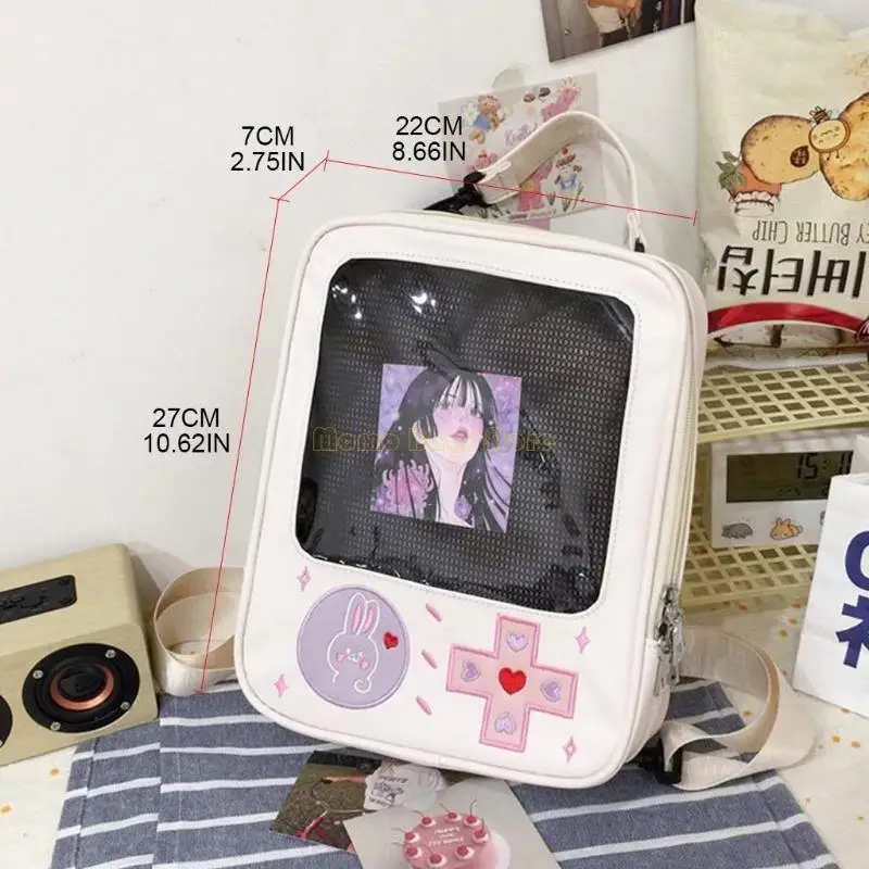 X90d Rucksacks Mädchen PU Leder School Tasche Großer Rucksack College -Daypacks Buchbeutel