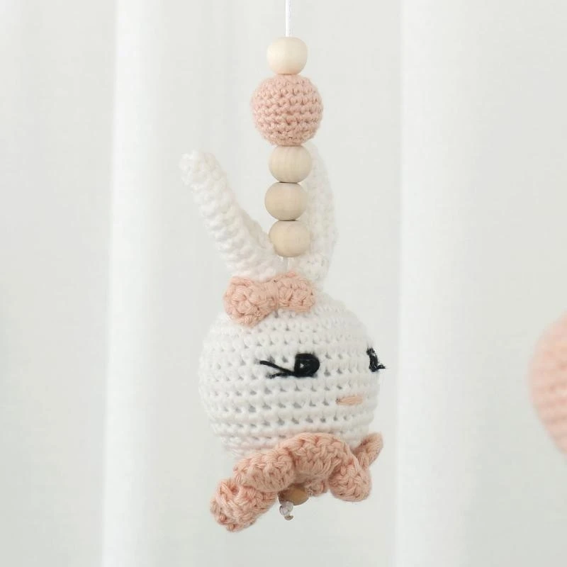 Giocattolo mobile per culla in legno per bambini, giocattolo per appendere il letto, sonaglio per neonati, 15UB