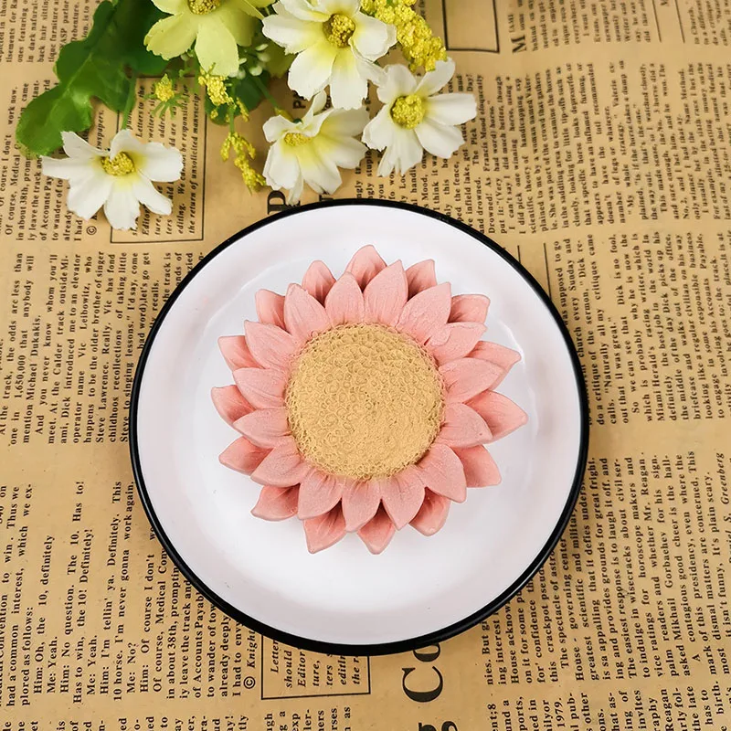 New Sunflower Sunflower Aromatherapy Candle Silicone Mold Handmade Soap DIY Refrigerator Paste Gypsum Cream Gel Mold