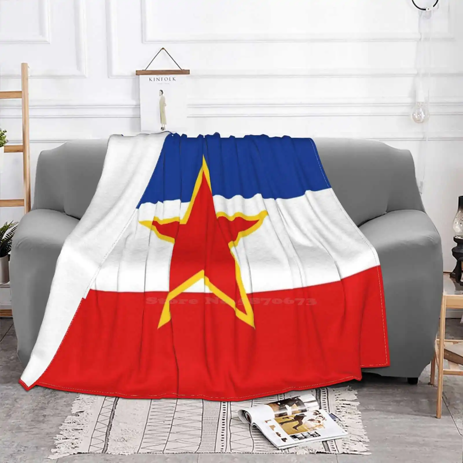 Flag Of Yugoslavia Super Warm Soft Blankets Throw On Sofa/Bed/Travel Yugoslavia Yugoslavia Flag Yugoslavian Flag Yugoslavian