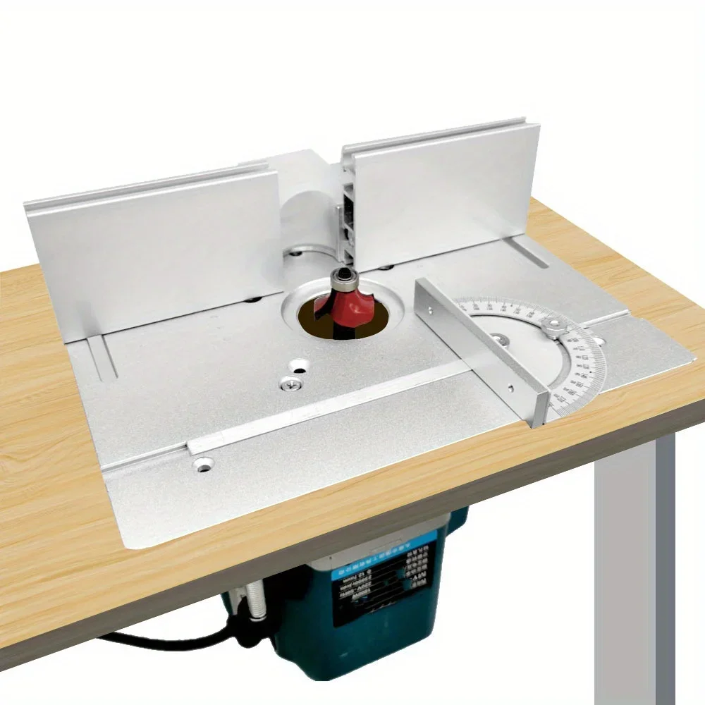 Multifunktionale Aluminium-Frästisch-Einsatzplatte, Holzbearbeitung, elektrische Holzfräse, Klappplatte für Werkbänke, Fräsplatte – Detail 1