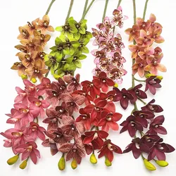 One Simulated Phalaenopsis Artificial Real Touch Vanda Cymbidium Tropical Tiger Orchid Plant