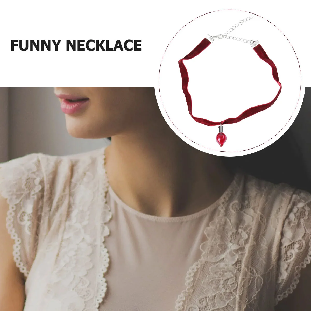 ゴシックブラッドボトルネックレス調節可能なハロウィーンネックジュエリークリスマスクリスマスパーティーアクセサリーネックレスネックチェーン