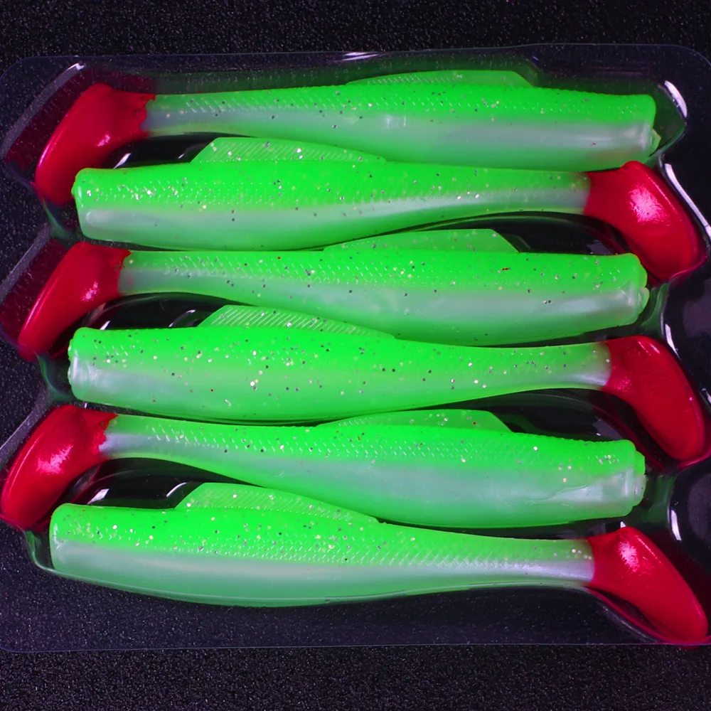 6 قطعة/الوحدة الصيد إغراء الطعم الناعم 85 مللي متر 4.8 جرام عالية الجودة Pesca سيليكون الطعم Wobblers باس Leurre دون تهزهز رئيس هوك