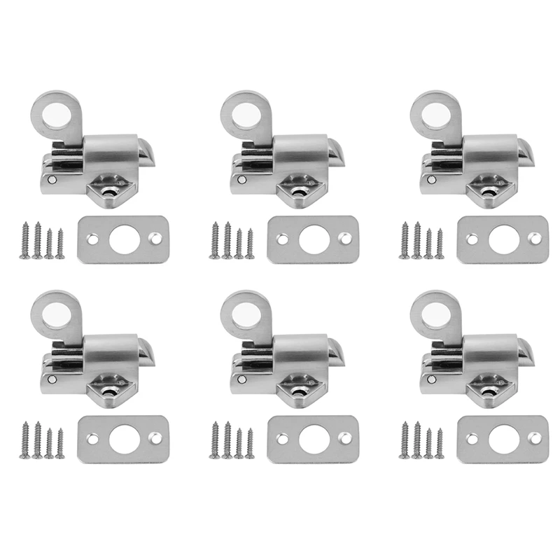 

6X Home Security Spring Slide Bolt Window Door Automatic Latch Lock Self Closing