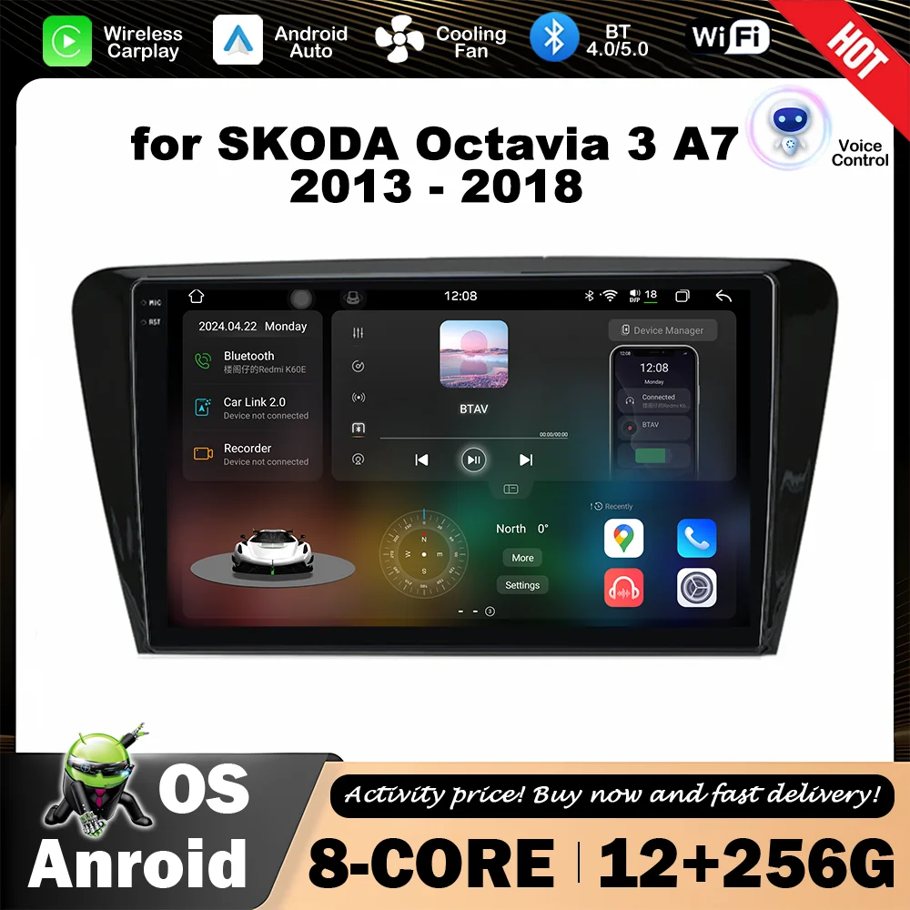 

10.1 '' Android Intelligent System for SKODA Octavia 3 A7 2013 - 2018 Car Video Multimedia Player Carplay WiFi DSP Stereo 4G Net
