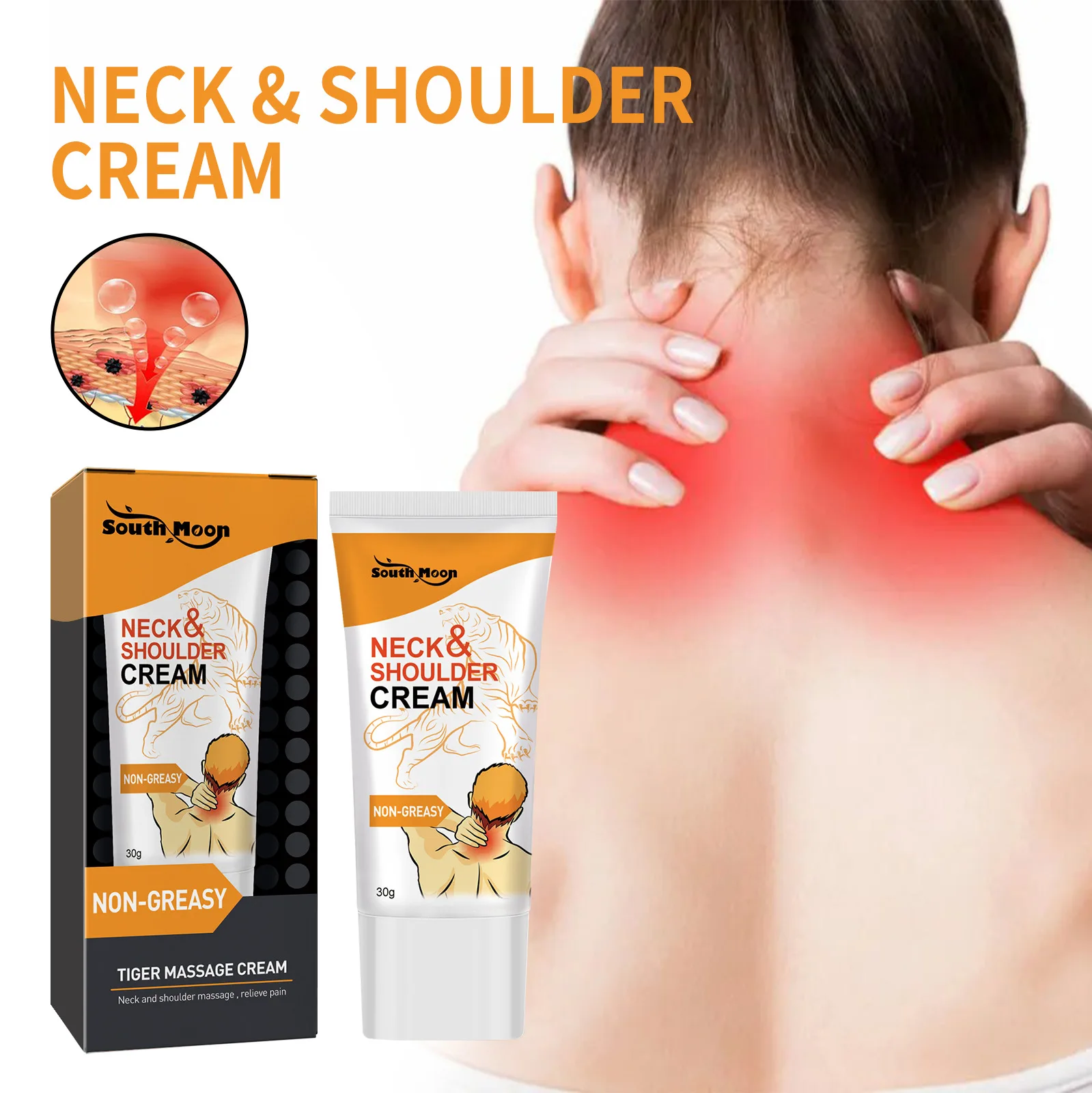 Tiger Massage Cream Shoulder and Neck Massage Cream Knee Wrist Massage Body Cream Non-greasy