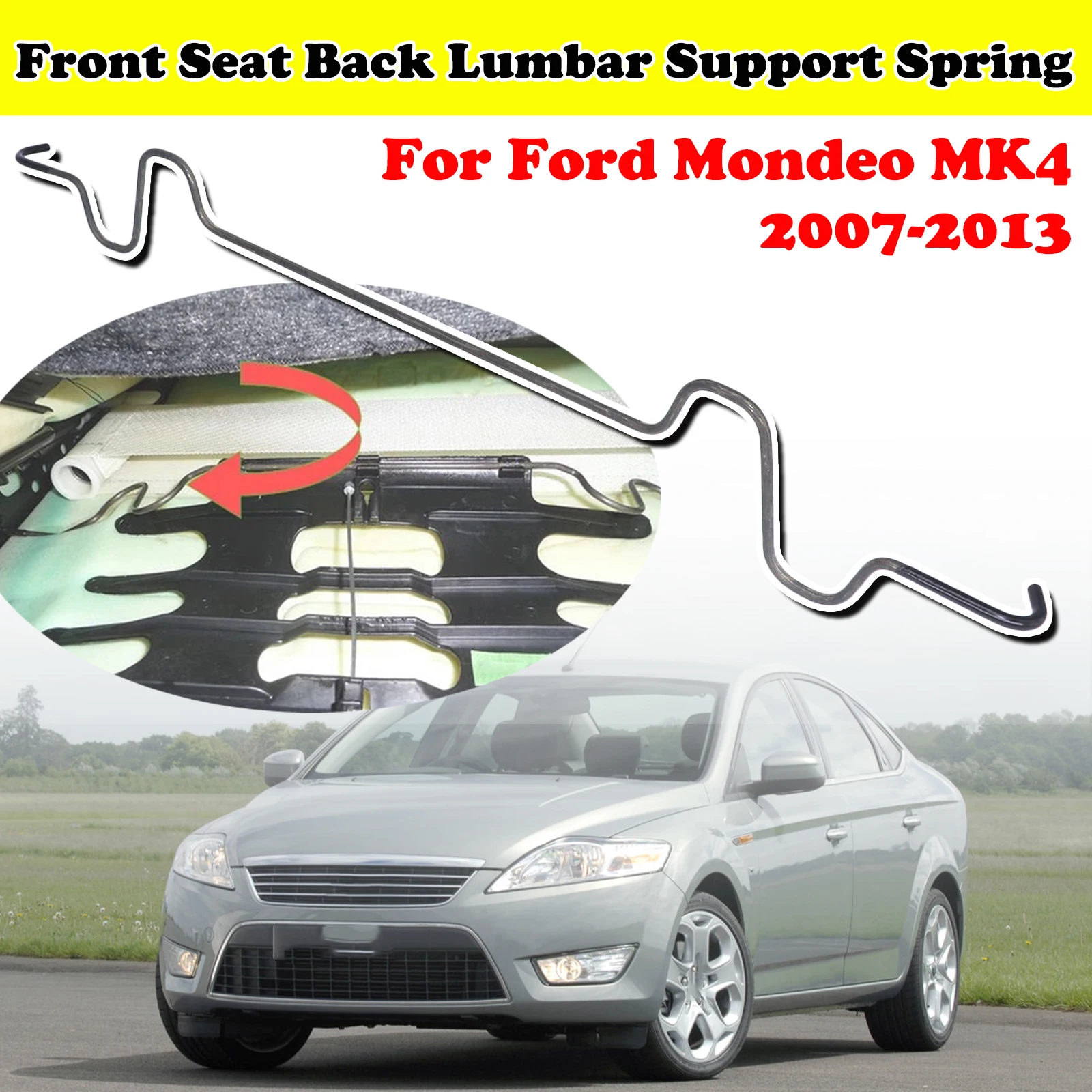 

Front Seat Back Lumbar Support Spring Wire Repair For Ford Mondeo MK4 2007 2008 - 2013 Backrest Cable Fix Car Replacement Parts