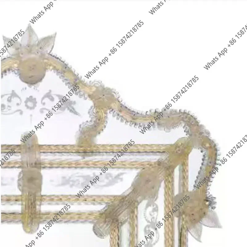Fireplace Decorative Mirror Makeup Mirror European Fireplace Luxury Decorative Mirror Three-dimensional Carved Painting X