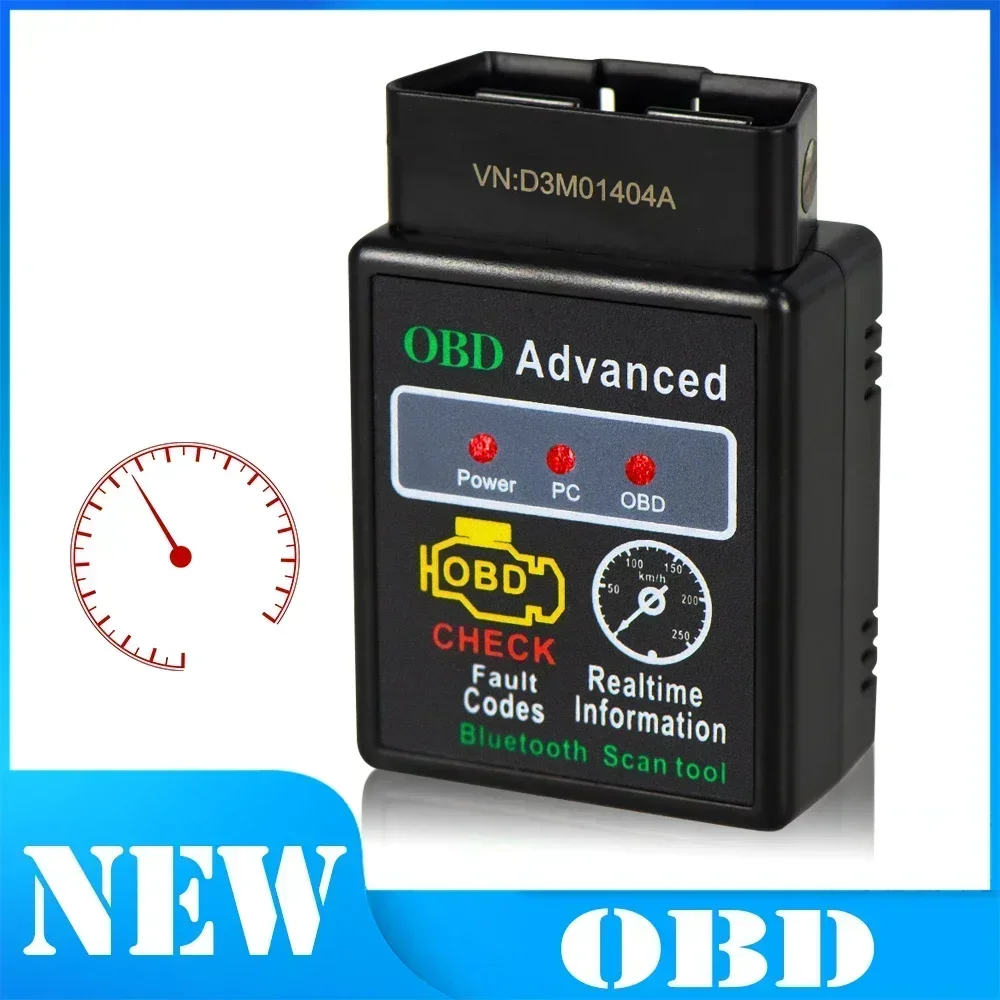 

OBD2 Bluetooth ELM327 Автоматический диагностический сканер двигателя OBDII Scan Tool Совместимость транспортных средств Тестер диагностики неисправностей Интерфейсный сканер