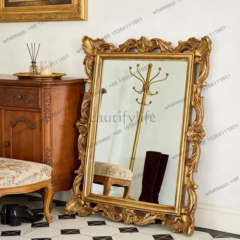 Best Sellers French Retro Makeup Mirror Home Living Room Fireplace Luxury Decorative Mirror