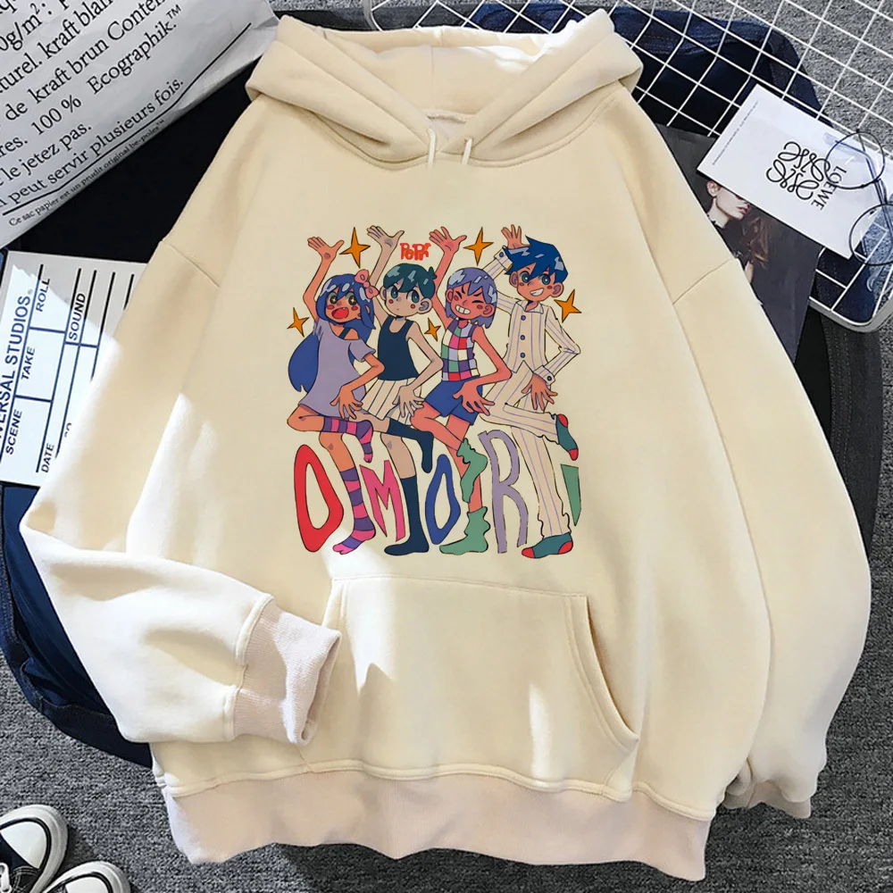 

Omori hoodie harajuku patterned graphic comic female tracksuits elegant trendy Y2K