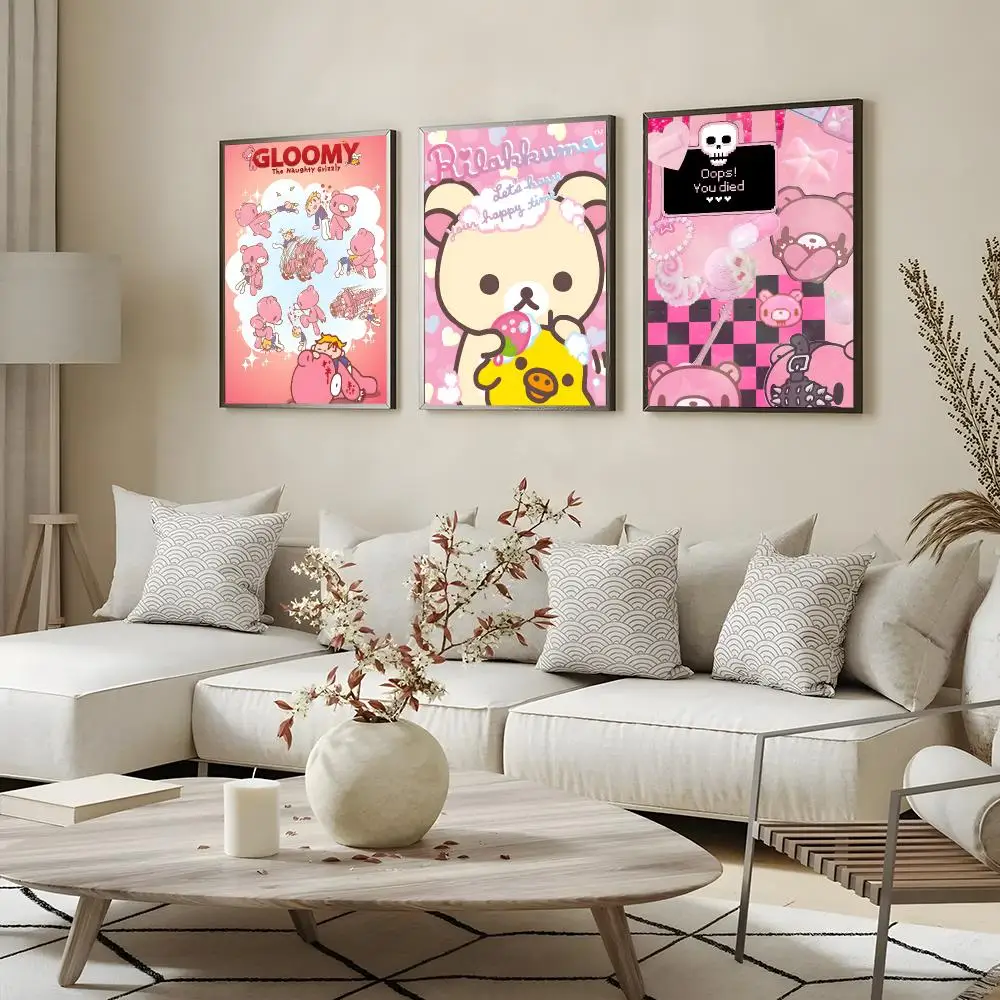 Character Gloomy Bear Poster canvas wall art print wall painting home decor living room bedroom wall picture