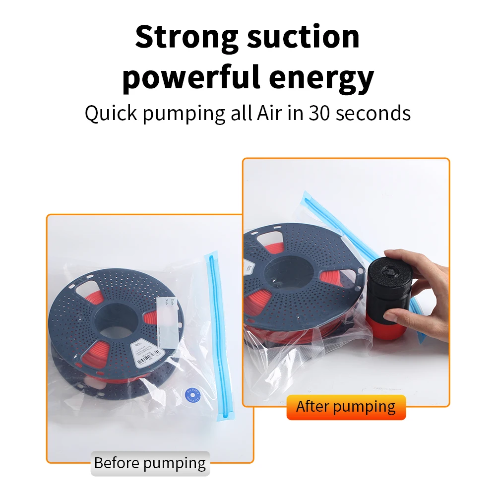 

Комплект вакуумного насоса для хранения нити для 3D-принтера, сухой комплект для нити, сумки для хранения и электрический вакуумный насос, детали 3D-принтера