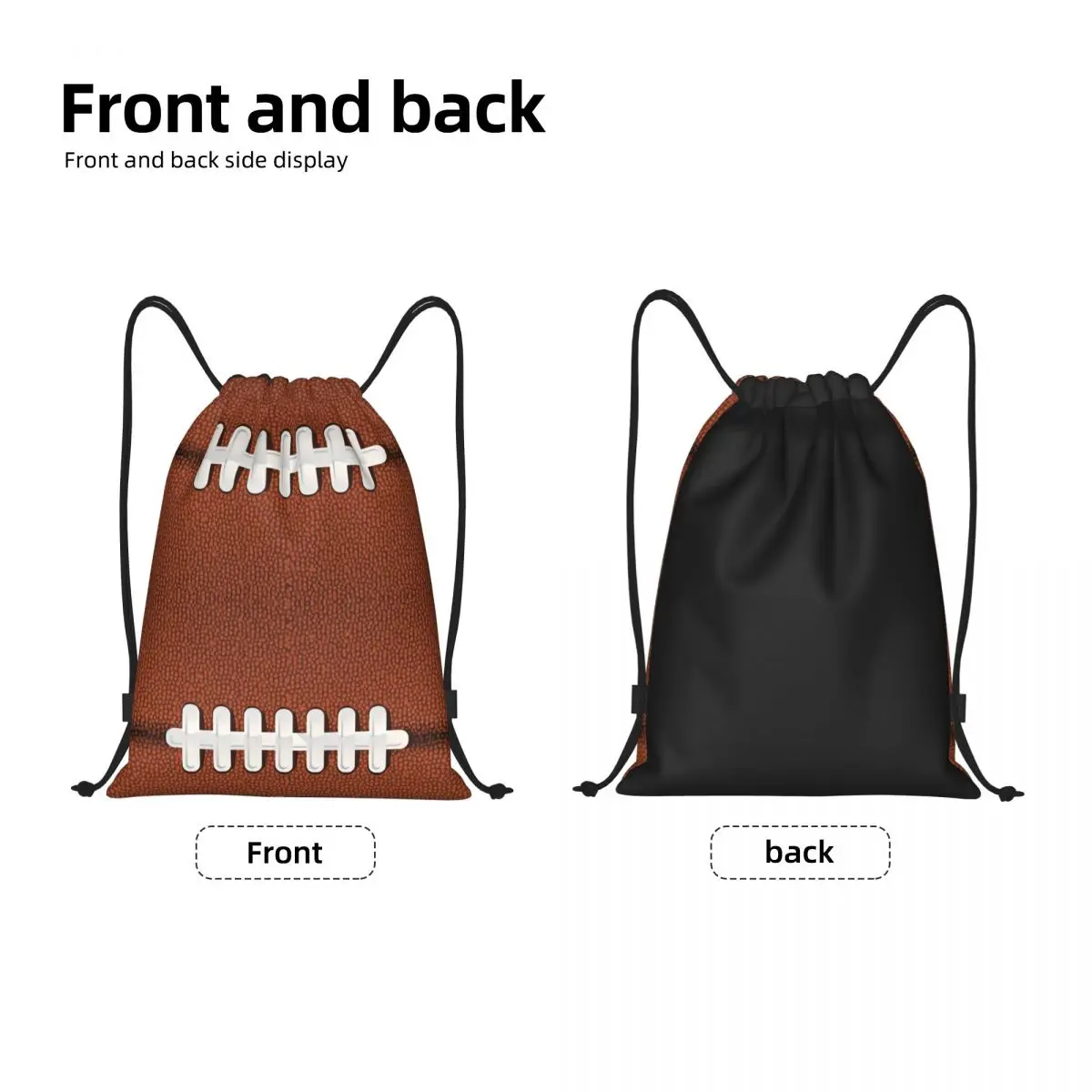 Bolsas con cordón de costura para hombre y mujer, Mochila deportiva portátil con diseño de pelota de Rugby, fútbol, gimnasio, almacenamiento de compras