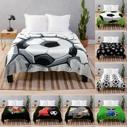 Soccer Blanket Warm Ultra Soft Football Ball Throw Blankets Soccer Team Player Blankets Mom Gift for Girls Boys Kids Women Men