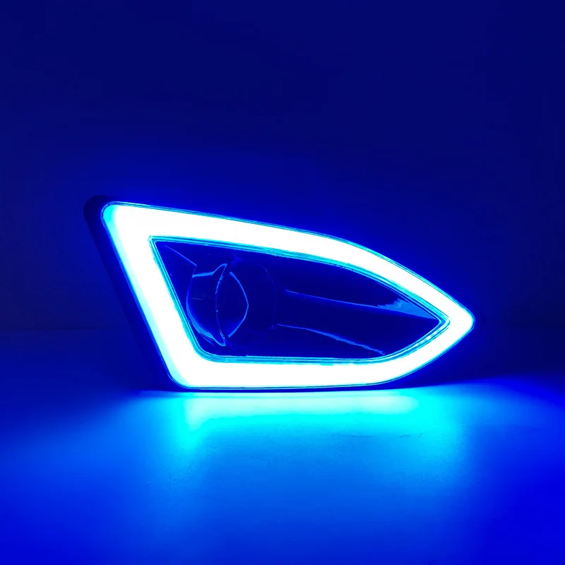 LED DRL Daytime Running Light Fog Lamp with Night Ice Blue light LED fog light Turn For Ford Edge 2015 2016 2017 2018 - view 2