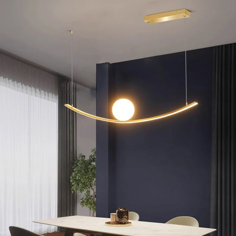 Plafonnier LED suspendu au design moderne, éclairage d'intérieur, luminaire décoratif de plafond, idéal pour une salle à manger