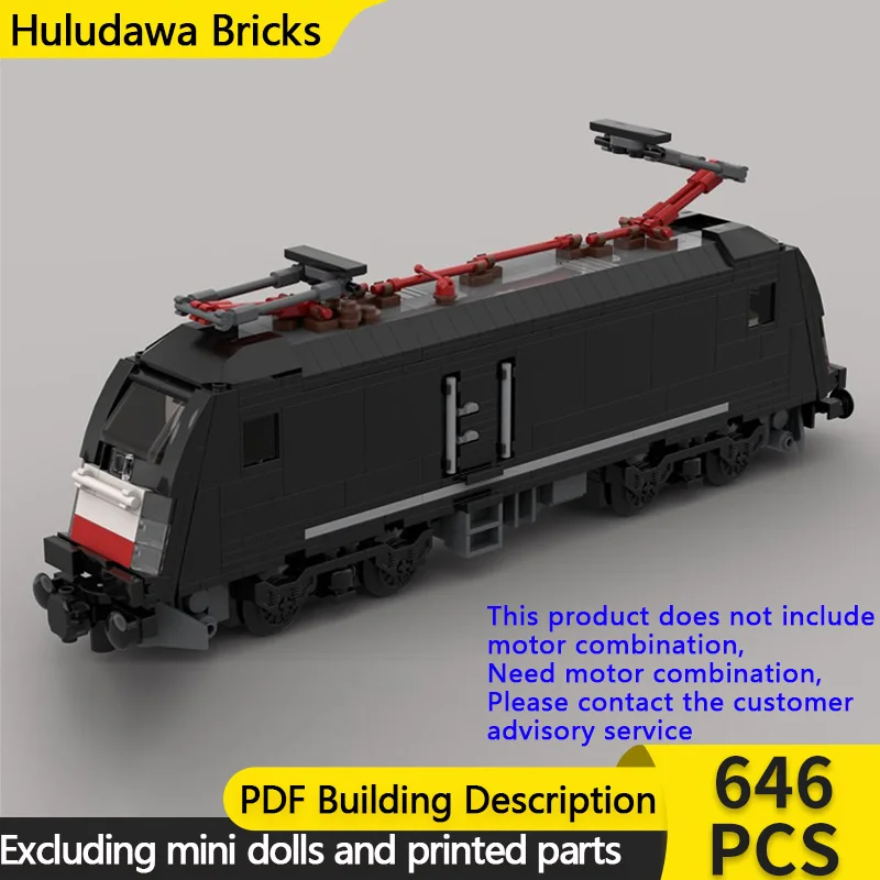 

City Car Model MOC Building Bricks Series ES64U2 Electric Locomotive Modular Technology Gifts Holiday Assemble Children Toy Suit