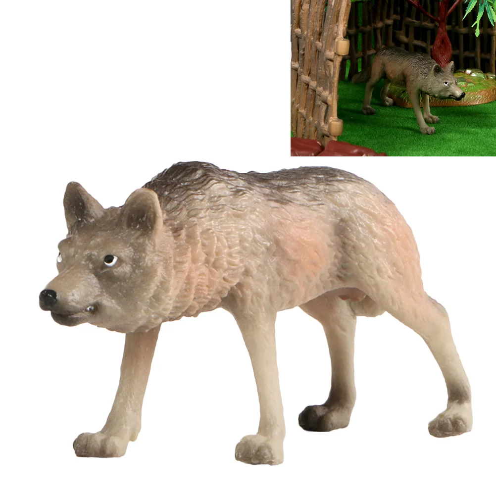 

Toys Home Decoration Artificial Wolf Interesting Photo Props Model Ornament Child