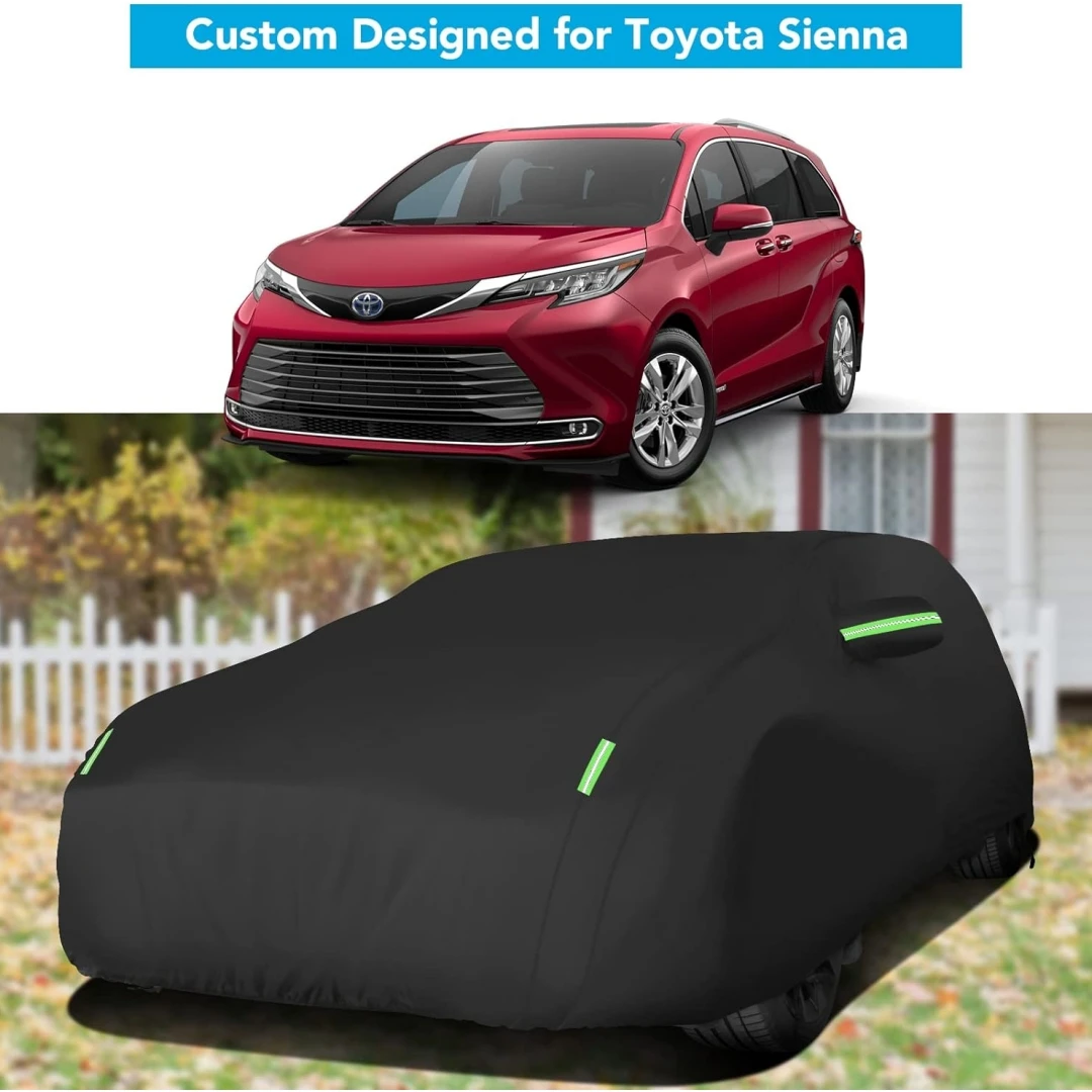 Waterproof Car Cover For 2020-2024 Toyota Sienna Windproof Snowproof Rain Hail Sun UV Protection Full Outdoor Indoor Exterior