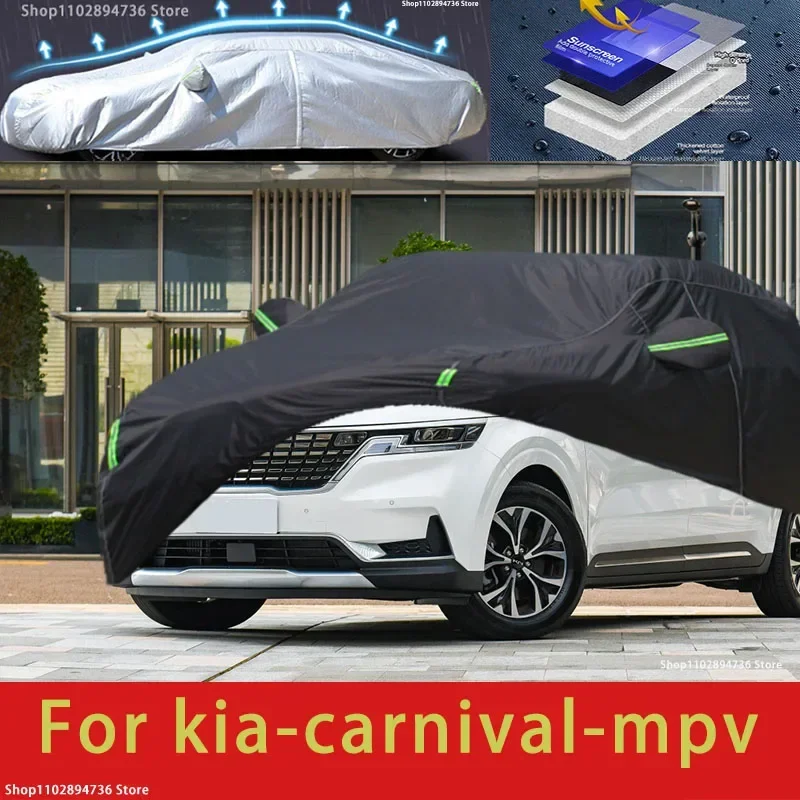 

For Kia Carnival Fit Outdoor Protection Full Car Covers Snow Cover Sunshade Waterproof Dustproof Exterior black car cover